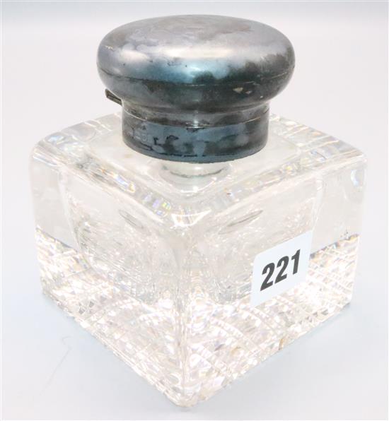 Silver top inkwell